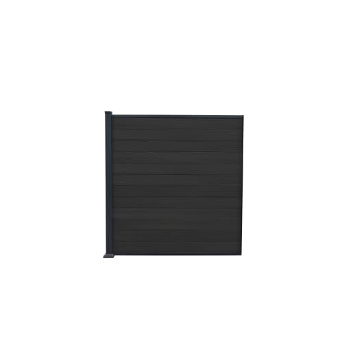 Piranha Bolt Down Composite Fence Kit 1800mm Black Carbon