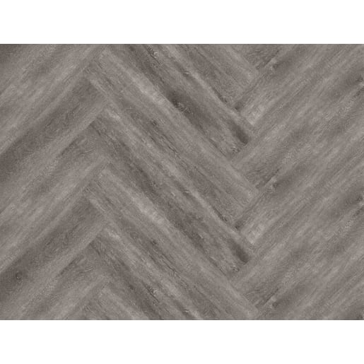 Kraus Brampton Grey Herringbone SPC LVT Sample