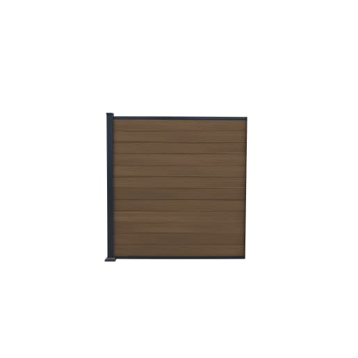 Piranha Bolt Down Composite Fence Kit 1800mm Brown Cedar