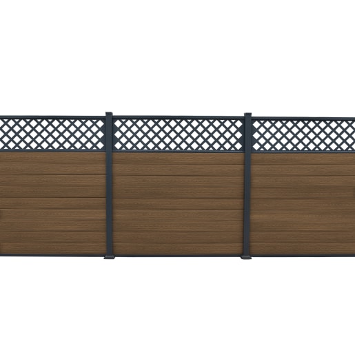Piranha Composite Fence Diagonal Trellis 1800 x 450 x 20mm
