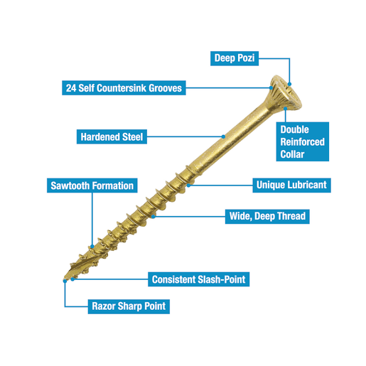 Optimaxx Extreme Performance Wood Screw 5.0x70mm Box of 200