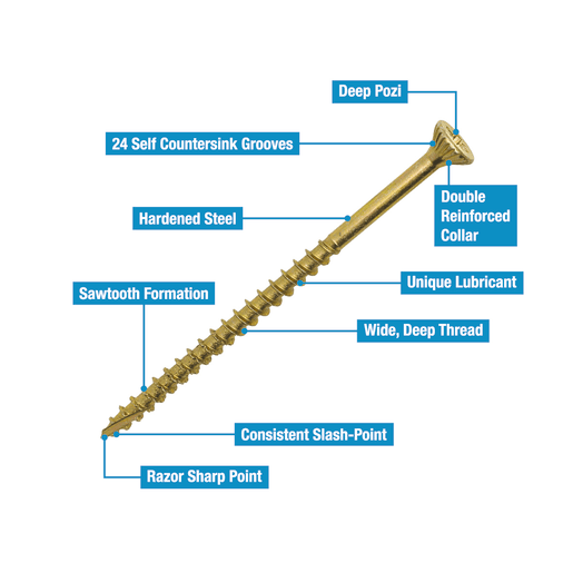 Optimaxx Extreme Performance Wood Screw 5.0 x 90mm Box of 200