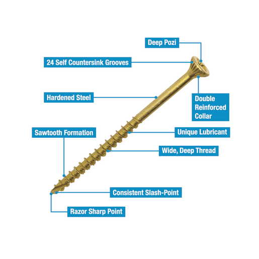 Optimaxx Extreme Performance Wood Screw Maxxtub 6.0x100mm Tub of 200