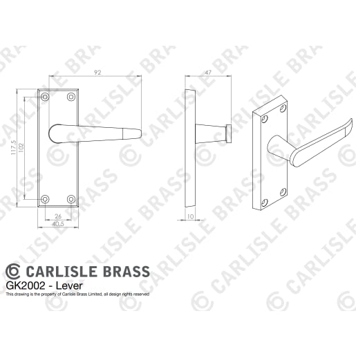 Carlisle Brass Victorian Straight Latch Pack Polished Chrome