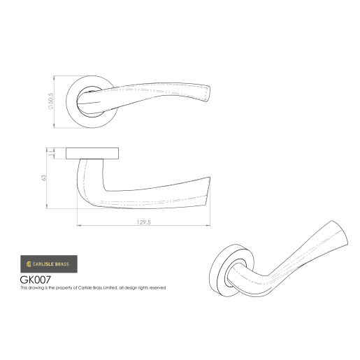 Carlisle Sintra Lever on Rose Latch Pack Satin Nickel