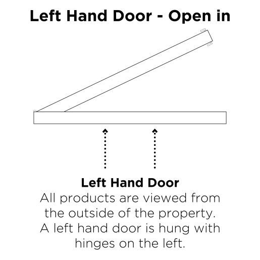 Crystal Four Square Composite Door 920 x 2055mm Two Glass Left Hand Obscure Glazed Black