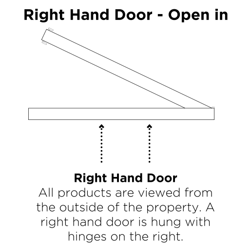 Crystal Four Square Composite Door 920 x 2055mm Two Glass  Right Hand Obscure Glazed Black