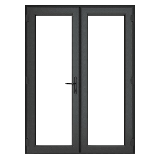 PVC-U French Door Left Hand Master 1390 x 2055 mm Grey/White
