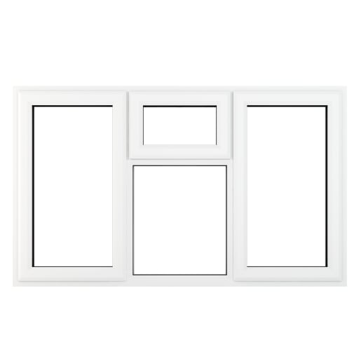 Crystal Triple Glazed Window White LH & RH Top Hung 1040 x 1770mm Clear