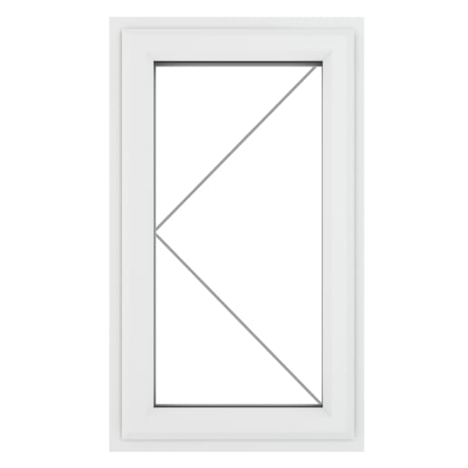 Crystal Triple Glazed Window White LH 610 x 1190mm Clear