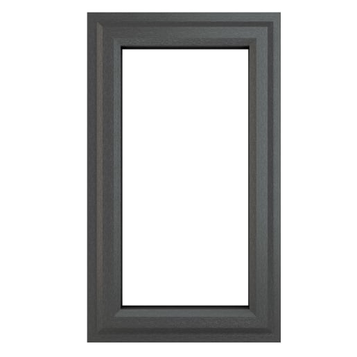 Crystal Triple Glazed Window Grey/White LH 610 x 1040mm Clear