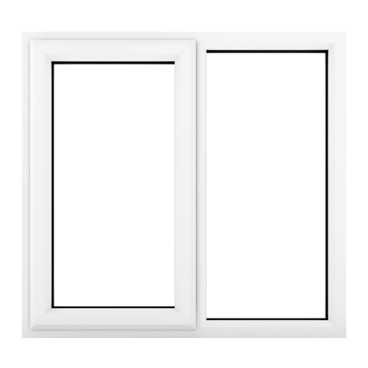 Crystal Triple Glazed Window White LH 1040 x 1190mm Clear