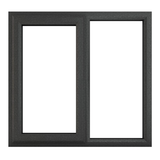 Crystal Triple Glazed Window Grey/White LH 1190 x 1190mm Clear