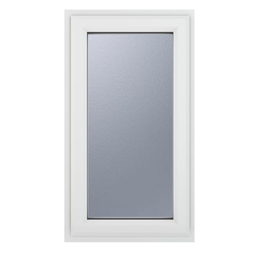 Crystal Triple Glazed Window White RH 610 x 1190mm Obscure
