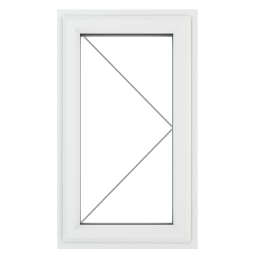 Crystal Triple Glazed Window White RH 610 x 1190mm Clear