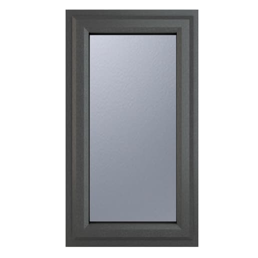 Crystal Triple Glazed Window Grey/White RH 610 x 1190mm Obscure