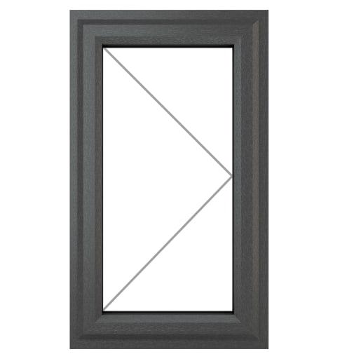 Crystal Triple Glazed Window Grey/White RH 610 x 820mm Clear