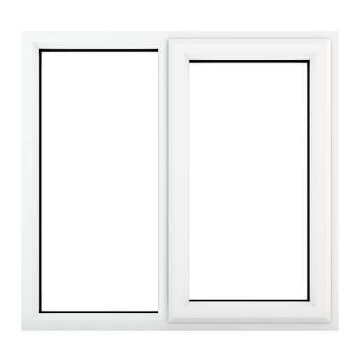 Crystal Triple Glazed Window White RH 1115 x 1190mm Clear