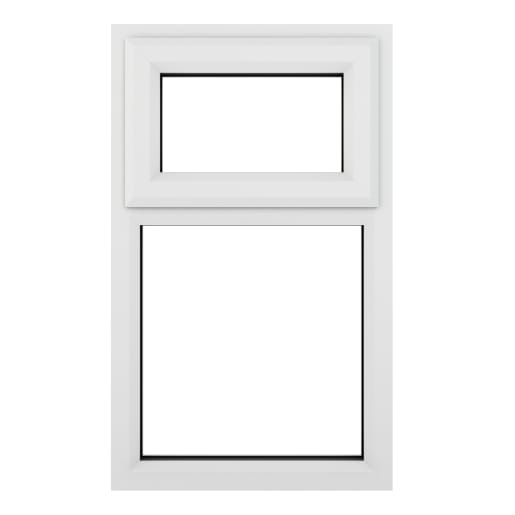 Crystal Triple Glazed Window White Top Hung 610 x 820mm Clear