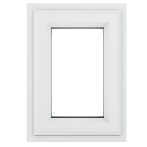 Crystal Triple Glazed Window White Top Hung 610 x 610mm Clear