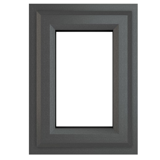 Crystal Triple Glazed Window Grey/White Top Hung 610 x 1040mm Clear