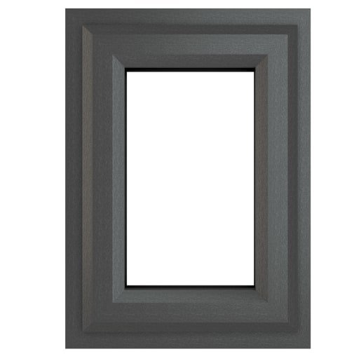 Crystal Triple Glazed Window Grey/White Top Hung 610 x 610mm Clear