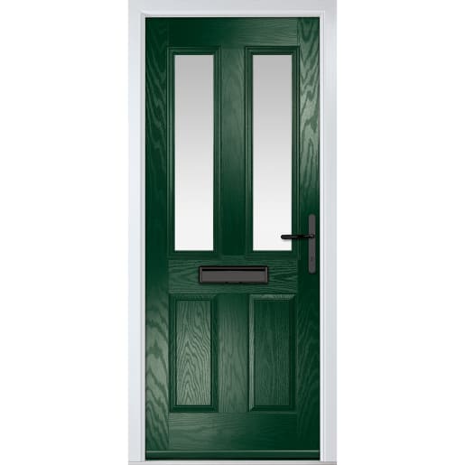 Carnoustie Green Stipolytte Glass 920 x 2090mm Left Hand