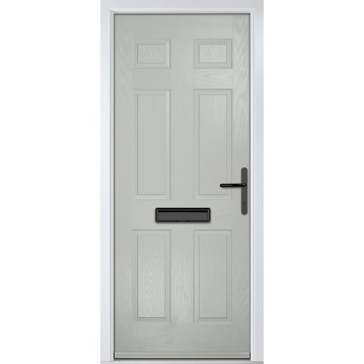 Muirfield solid Agate Grey None Glass 920 x 2090mm Left Hand