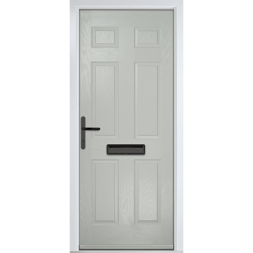 Muirfield solid Agate Grey None Glass 920 x 2090mm Right Hand