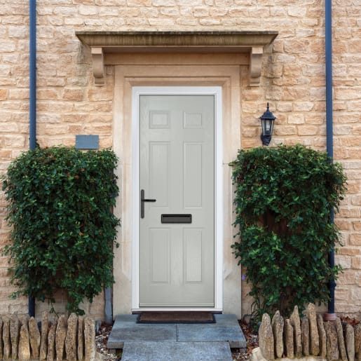Muirfield solid Agate Grey None Glass 920 x 2090mm Right Hand