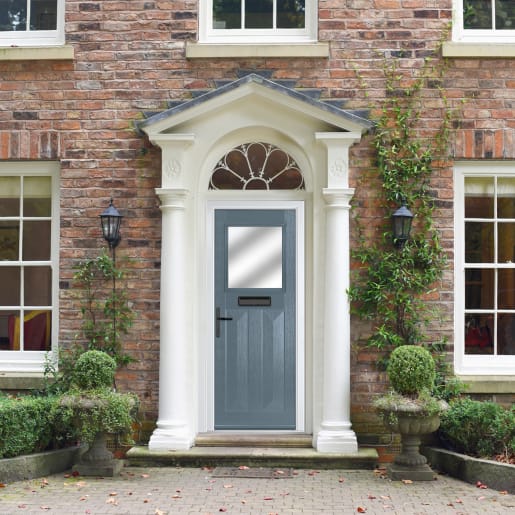 Eaton Slate Grey Clear Glass 920 x 2090mm Right Hand