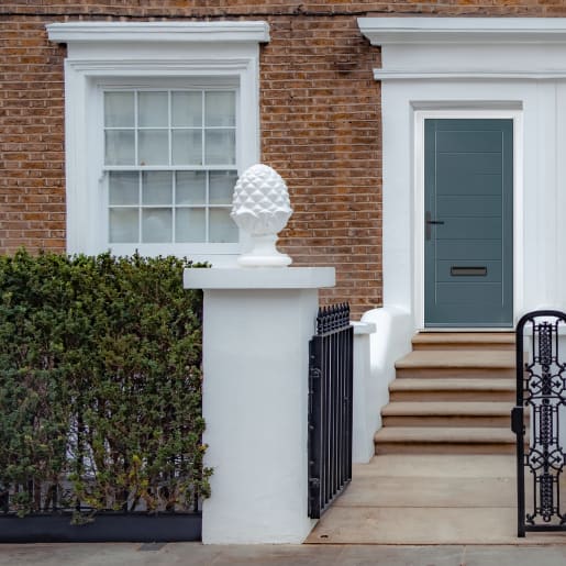 Monza Solid Slate Grey No Glass 920 x 2090mm Right Hand