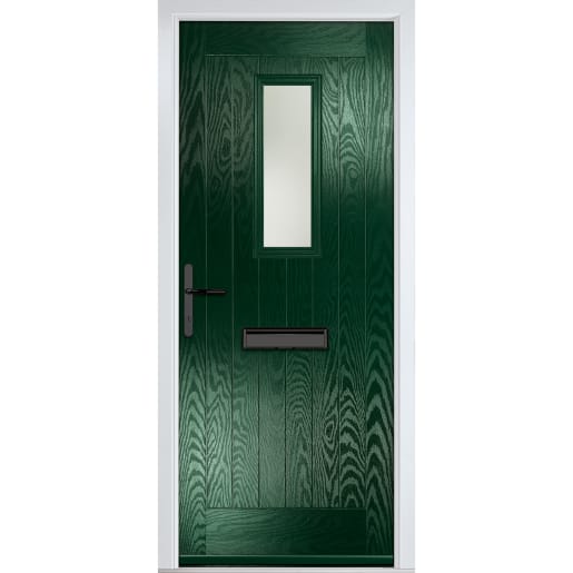 Sunningdale Green Clear Glass 890 x 2090mm Right Hand