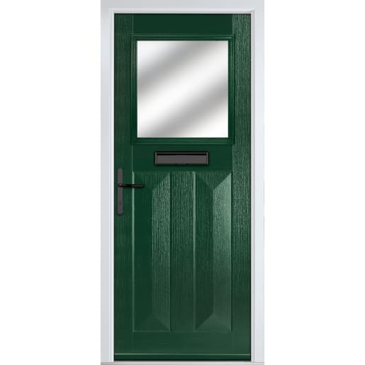 Eaton Green Clear Glass 890 x 2090mm Right Hand