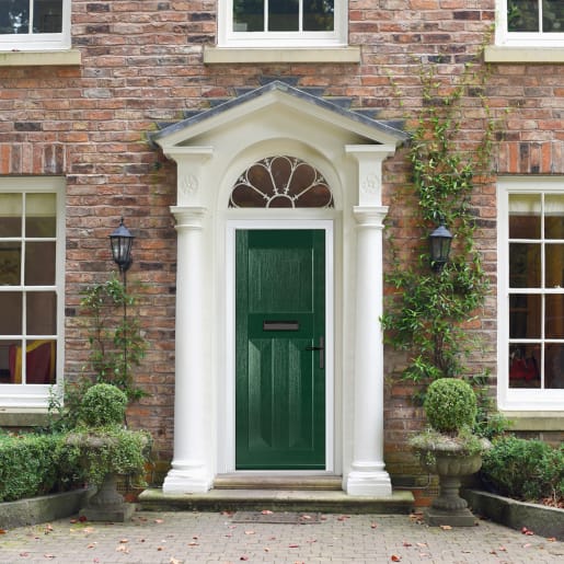 Eaton Solid Green None Glass 890 x 2090mm Left Hand