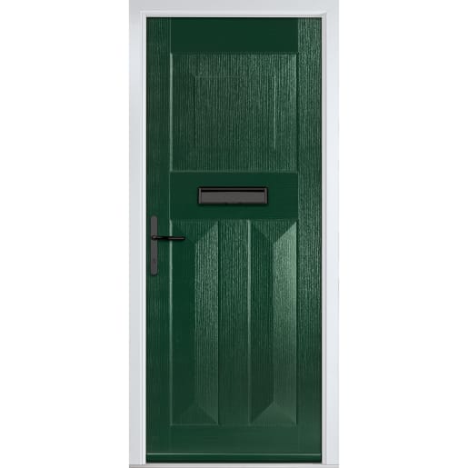 Eaton Solid Green None Glass 890 x 2090mm Right Hand