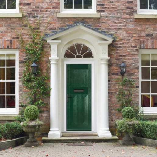 Eaton Solid Green None Glass 890 x 2090mm Right Hand