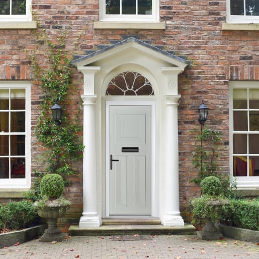 Eaton Solid Agate Grey None Glass 890 x 2090mm Right Hand