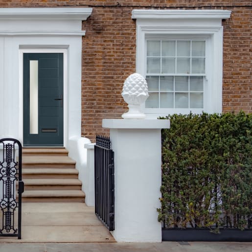 Monza Left Anthracite Grey Stipolytte Glass 890 x 2090mm Left Hand