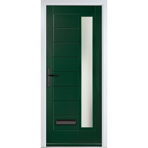 Monza Right Green Clear Glass 890 x 2090mm Right Hand