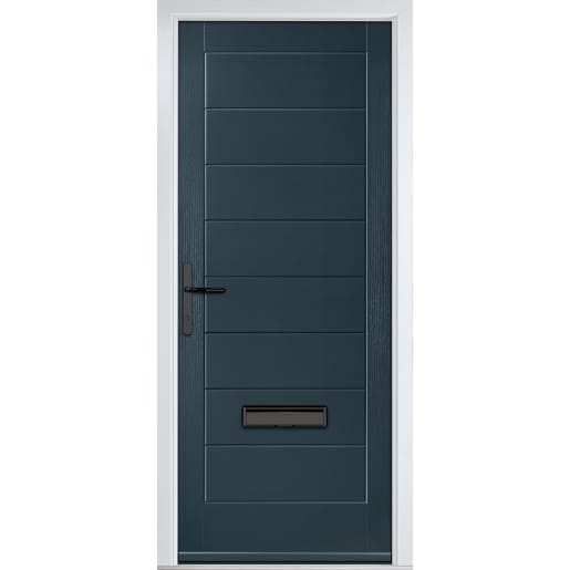 Monza Solid Anthracite Grey No Glass 890 x 2090mm Right Hand
