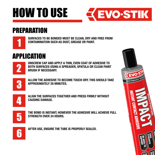 Evo-Stik Impact Adhesive 65g Large Tube Clear