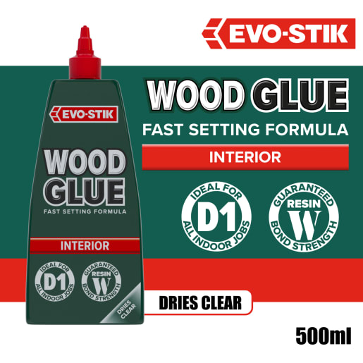 Evo-Stik Resin 'W' Extra Fast Wood Adhesive 500ml White