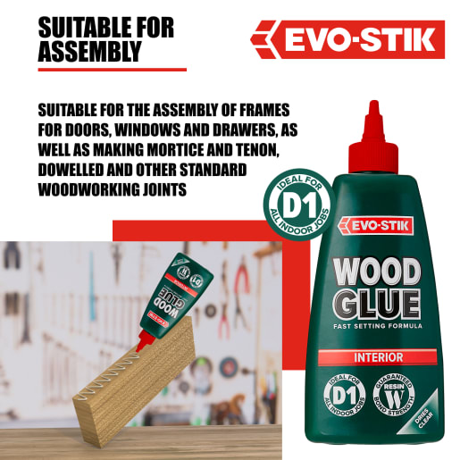 Evo-Stik Resin 'W' Extra Fast Wood Adhesive 500ml White