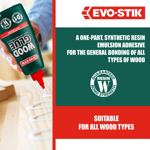 Evo-Stik Resin 'W' Extra Fast Wood Adhesive 500ml White