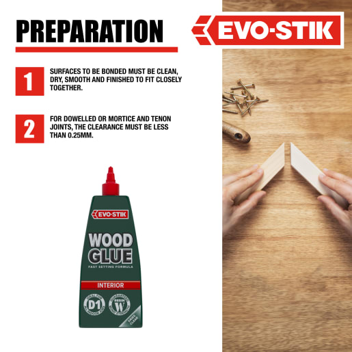 Evo-Stik Resin 'W' Extra Fast Wood Adhesive 500ml White