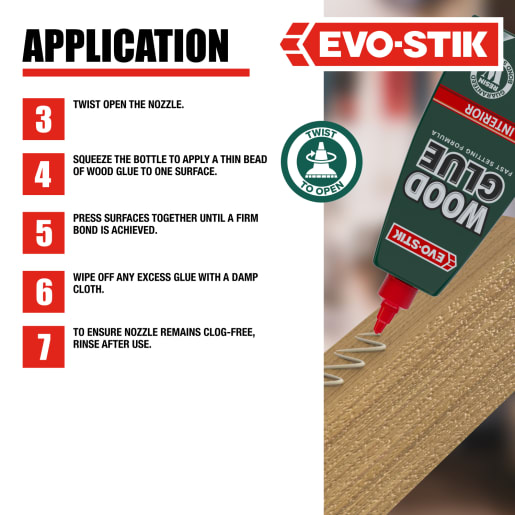 Evo-Stik Resin 'W' Extra Fast Wood Adhesive 500ml White