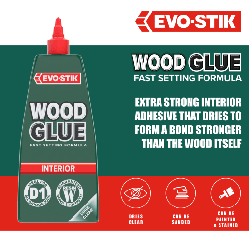 Evo-Stik Resin 'W' Extra Fast Wood Adhesive 1L White