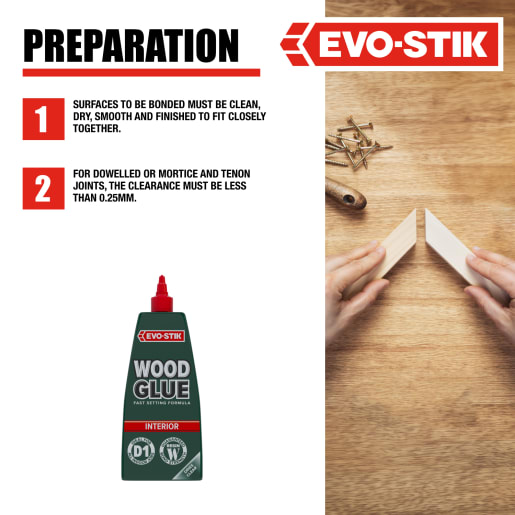 Evo-Stik Resin 'W' Extra Fast Wood Adhesive 1L White