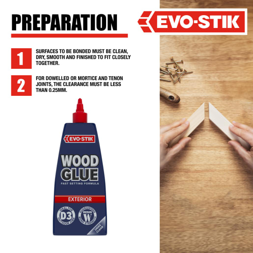 Evo-Stik Resin 'W' Weatherproof Wood Adhesive 500ml White